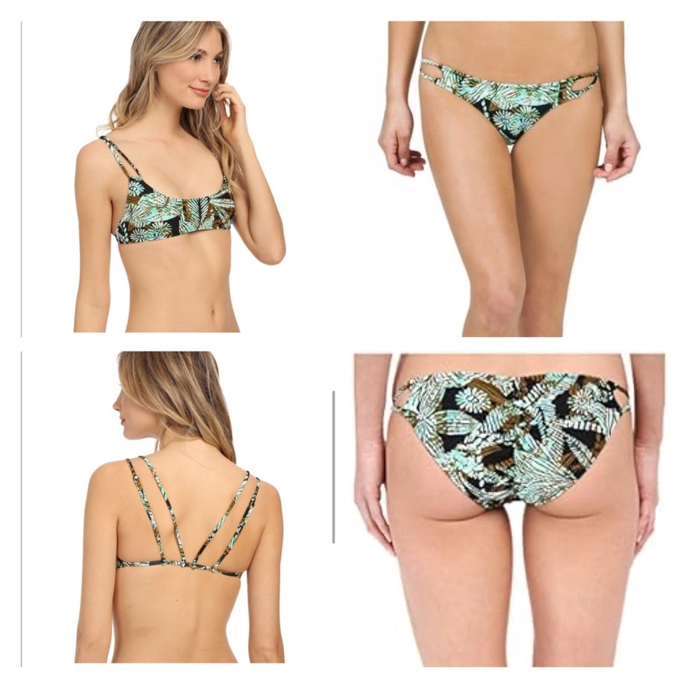 NWT Volcom Running Spirit Bikini Set - Size Small - Sea Glass Print